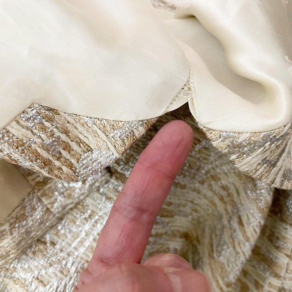 Rachel Roy Size 4 Metallic Embroidered Crewneck Capped Sleeve Belted  Dr… - Picture 12 of 12